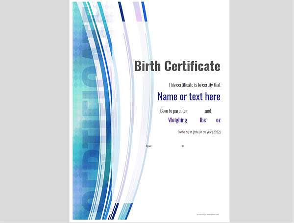 Fake birth certificate 