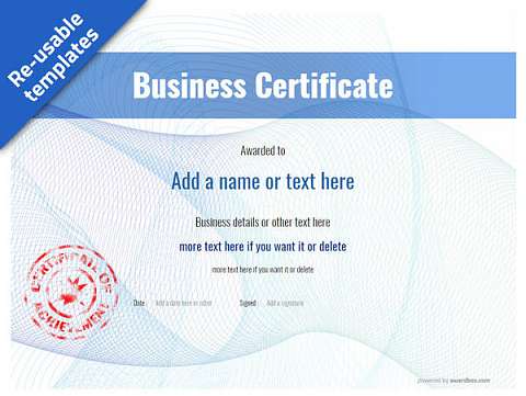 Free Business Certificate templates for easy editing