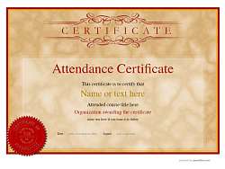 Free Attendance Certificate templates for easy editing
