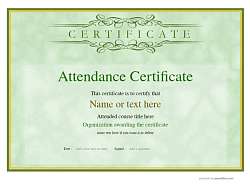 Free Attendance Certificate templates for easy editing