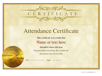 Free Attendance Certificate templates for easy editing