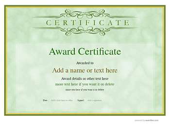 Free Award Certificate templates for easy editing