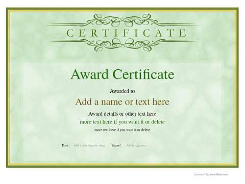Free Award Certificate templates for easy editing