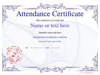 Free Attendance Certificate templates for easy editing