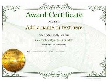 Free Award Certificate templates for easy editing