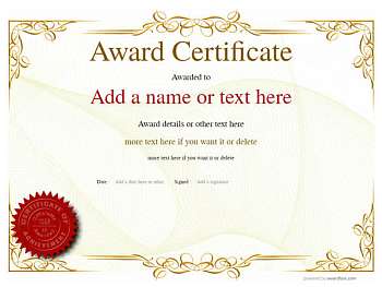 Free Award Certificate templates for easy editing