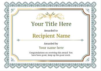 Free Certificate Templates, Easy to Edit. Great Designs