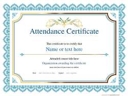 Free Attendance Certificate templates for easy editing