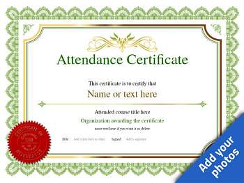 Free Attendance Certificate templates for easy editing
