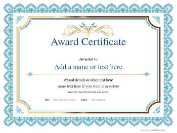 Free Award Certificate templates for easy editing