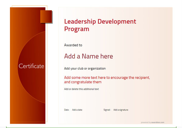 This free, professional and sleek certificate template is tailored for Educational Leadership and Administration graduates. Simple online editor and free for commercial use.