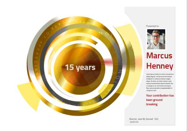 premium high quality design with concentric circles certificate template 